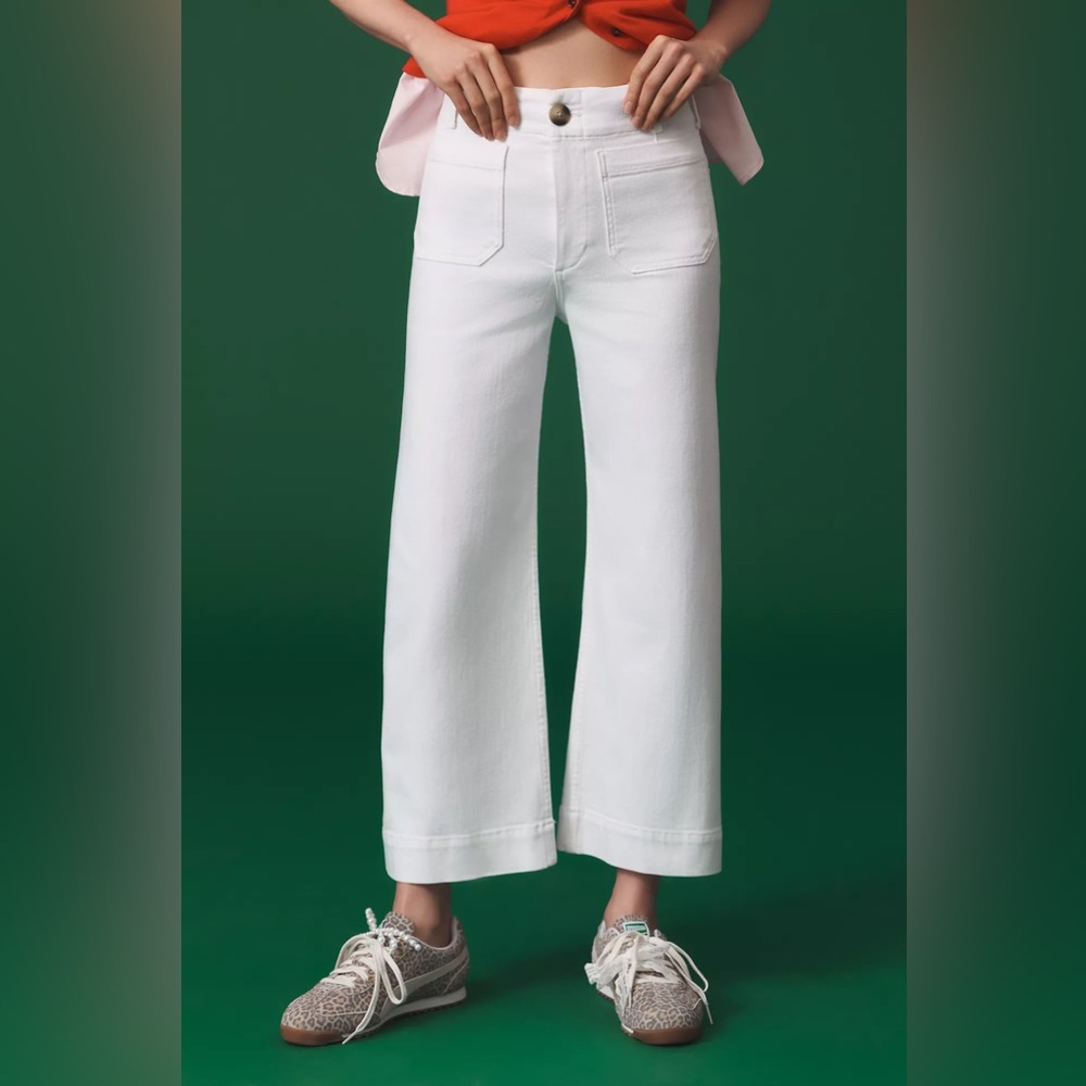 Anthropologie | The Colette Crop Wide-Leg Jeans by Maeve